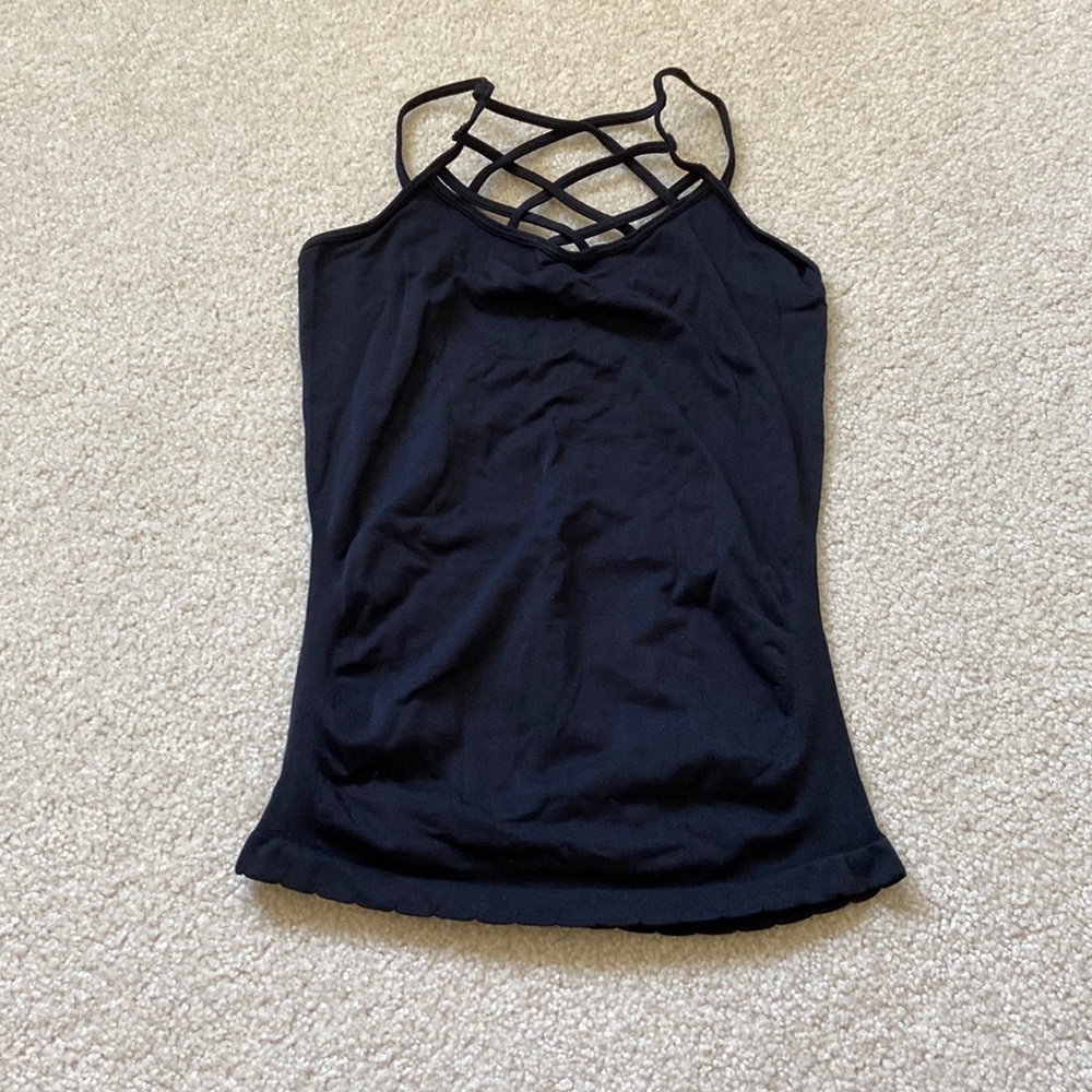 tight black crop top